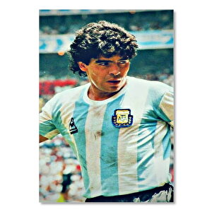 Ahşap Tablo Diego Maradona Arjantin Milli Takımında 50x70 cm
