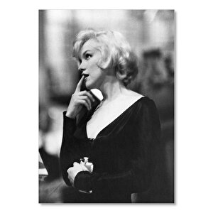 Ahşap Tablo Marilyn Monroe 1960 Yılı Kaliforniya 25x35 cm