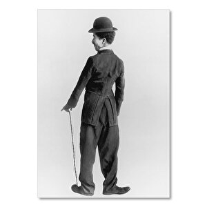 Ahşap Tablo Charlie Chaplin Arkası Dönük 25x35 cm