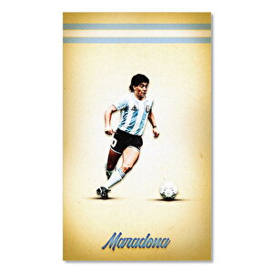 Ahşap Tablo Diego Maradona Sahada 50x70 cm