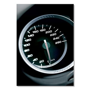 Ahşap Tablo Alfa Romeo Hız Kadranı 35x50 cm