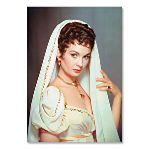 Ahşap Tablo Jean Simmons1954 Desiree Film 35x50 cm