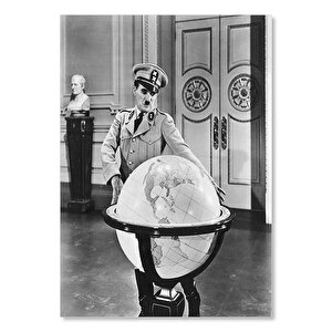 Ahşap Tablo Charlie Chaplin Büyük Diktatör 25x35 cm