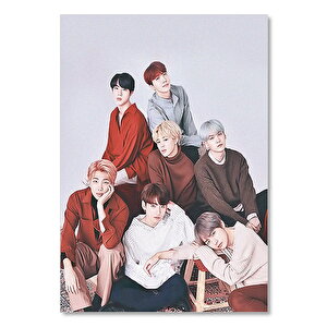 Ahşap Tablo Bts Kore Pop Casual Kıyafetler 35x50 cm
