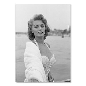 Ahşap Tablo Sophia Loren Deniz 25x35 cm