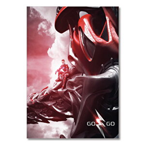 Ahşap Tablo Red Ranger Görseli 35x50 cm