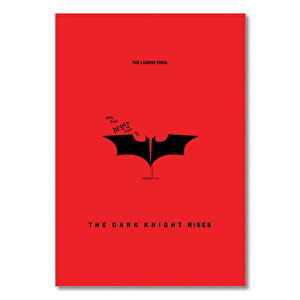 Ahşap Tablo Kara Şövalye Yükseliyor Minimal Art