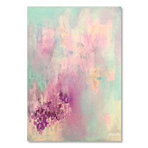 Ahşap Tablo Kalabalık Kesiti Suluboya 50x70 cm