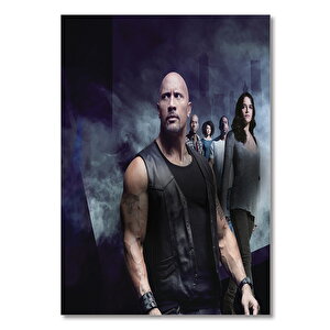 Ahşap Tablo Hızlı Ve Öfkeli 8 Dwayne Johnson Michelle Rodriguez 35x50 cm