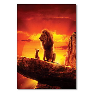 Ahşap Tablo Aslan Kral Mufasa Ve Simba 50x70 cm