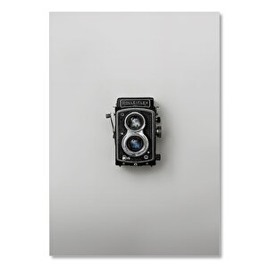 Ahşap Tablo Vintage Fotoğraf Makinesi 25x35 cm