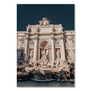 Ahşap Tablo Roma Trevi Aşk Çeşmesi 35x50 cm