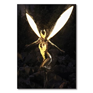Ahşap Tablo Ant-man Wasp Işık Kanatlı 25x35 cm