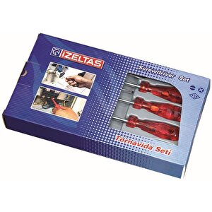 İzeltaş Kraft Seri Düz Uçlu Tornavida Seti 8 Parça 4100008108