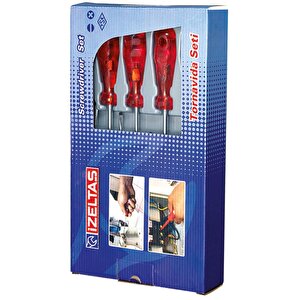 İzeltaş Kraft Seri Düz Uçlu Tornavida Seti 8 Parça 4100008108