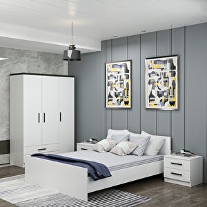 Kale Yatak Odası Set 4-beyaz 190 cm