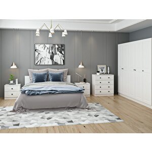Kale190 Yatak Odası Set 72 Beyaz Mebran 190 cm