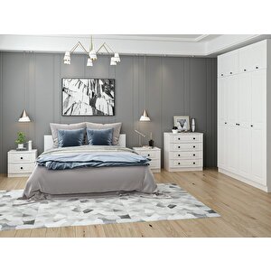 Kale210 Yatak Odası Set 65 Beyaz Mebran 210 cm
