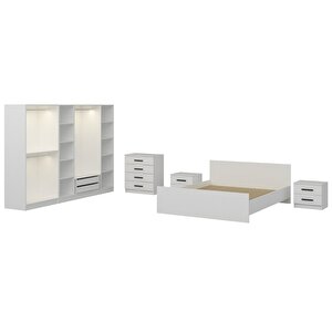 Kale190 Yatak Odası Set 85 Beyaz Cam Kapak