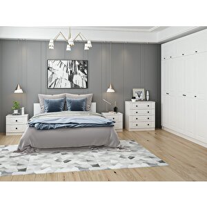 Kale210 Yatak Odası Set 66 Beyaz Mebran 210 cm