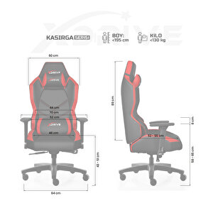 Kasırga Masajlı Profesyonel Oyuncu Koltuğu Kırmızı/siyah