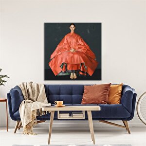 Çin Prensesi - Yağlı Boya Dokulu Tablo Çerçevesiz 120x120 cm