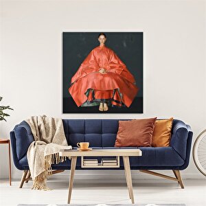 Çin Prensesi - Yağlı Boya Dokulu Tablo Çerçevesiz 80x80 cm