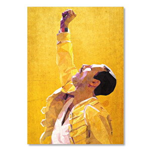 Freddie Mercury Queen Ahşap Zeminde 50x70 cm