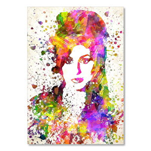 Eski Renkli Amy Winehouse Art Görseli 35x50 cm