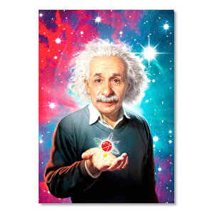 Dahi Albert Einstein Atomun Simgesi Görseli 35x50 cm
