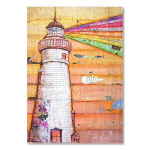 Deniz Fenerindeki Renkli Işıklar Görseli 25x35 cm