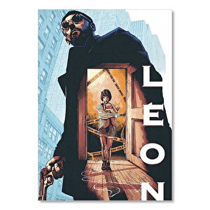Retro Leon Afişi Baskılı Görsel 50x70 cm
