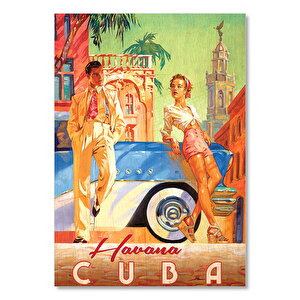 Cuba Havana Afiş Şekilli Görsel 35x50 cm