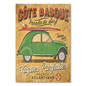 Otomobil Sörf Dalgalar Afişi Görseli 35x50 cm