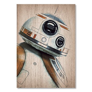 Star Wars Droid Ahşap Zeminde Görseli 50x70 cm