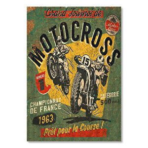 Moto Kros Yarışı Afişi Görseli 35x50 cm
