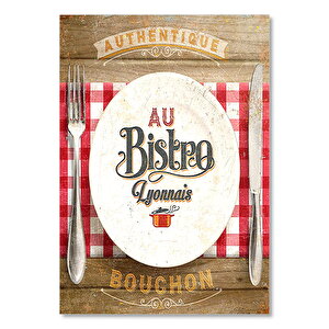 Restorantta Yemek Zamanı Baskılı Görsel 25x35 cm