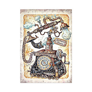 Fantastik Nostalj Çevirmeli Telefon Görseli 50x70 cm