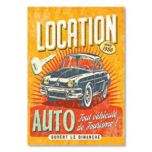 Kiralık Otomobil Afiş Görseli 25x35 cm