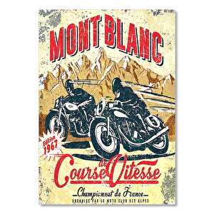 Mont Blanc Motorsiklet Hız Yarışı Görseli 35x50 cm