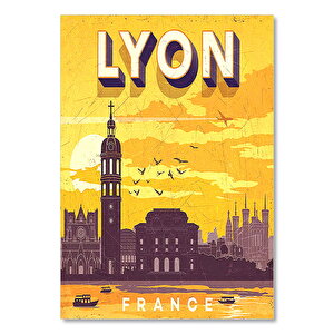 Lyon Şehri Afişi Görseli 35x50 cm