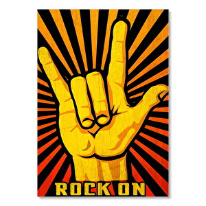 Sarı Kırmızı El Rock Görseli 35x50 cm