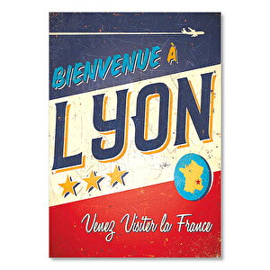 Lyon Uçuş Afişi Görseli 25x35 cm