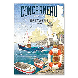 Fransa Brittany İskelesi Afişi Görseli 25x35 cm