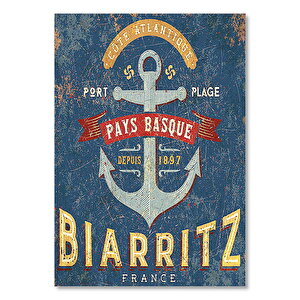 Fransa Biarritz Ve Çapa Afişi Görseli 35x50 cm