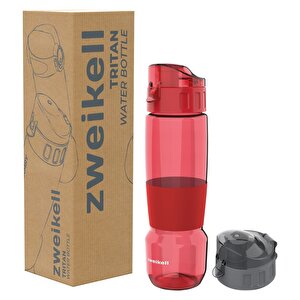 Pivot Switch Maroon Red Bpa Içermez 650 ml Tritan Kırılmaz Suluk-su Matarası - Yedek Kapak Hediyeli
