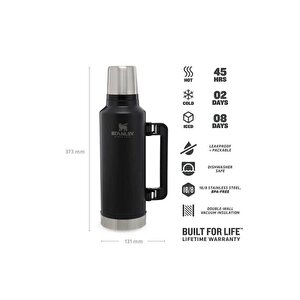 Stanley Klasik Vakumlu Paslanmaz Çelik Termos 1.9 Lt Si̇yah