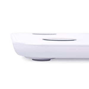 Kb12 Plus Şarjlı Yağ Ölçer Fonksiyonlu Akıllı Bluetooth Tartı Baskül Beyaz/Beyaz