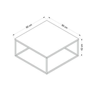 Loni Metal Ayaklı Orta Sehpa - Antrasit
