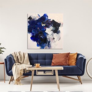 Fall In Flower - Yağlı Boya Dokulu Tablo Çerçeve - Siyah 80x80 cm